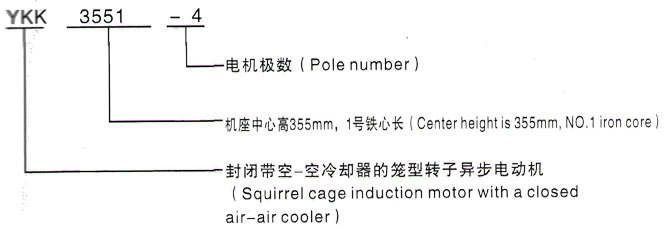YKK系列(H355-1000)高压耒阳三相异步电机西安泰富西玛电机型号说明